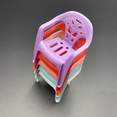 6pcs Mini Backrest Chairs Set for DIY Crafts Tea Party Home Decor