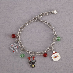 Halloween Christmas Bracelet Santa Claus Snowman Crystal Bracelet