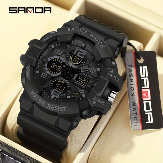 SANDA Men's Sports Watch Multifunction Glow
