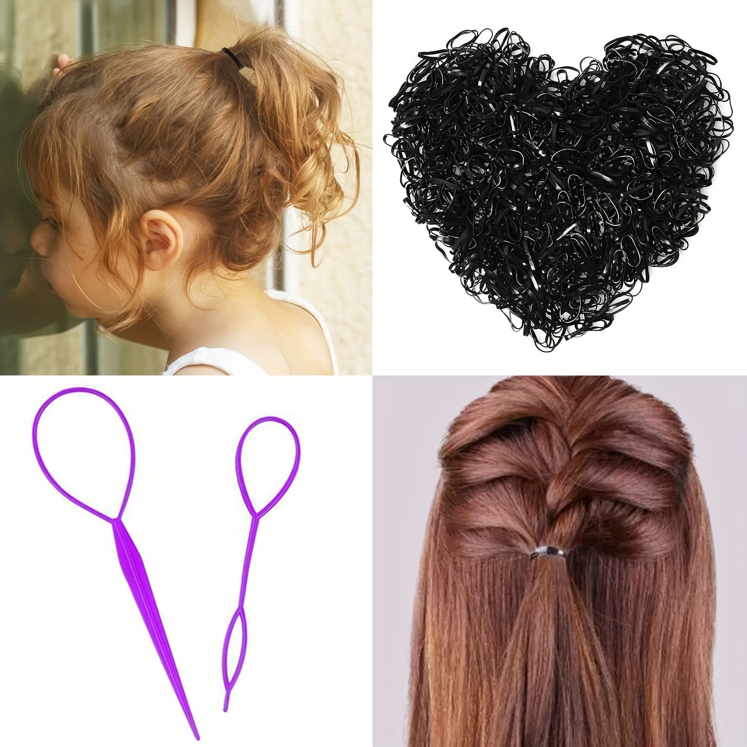 4008 Pcs Hair Styling Accessories Set for Girls Women, Elastic Rubber Band Duck