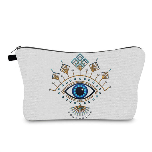 Evil Eye Pattern Travel Toiletry Bag Portable Cosmetic Storage Makeup Pouch