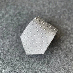 Vintage Gray Tie Pocket Square & Cufflink Set Business Party Wedding