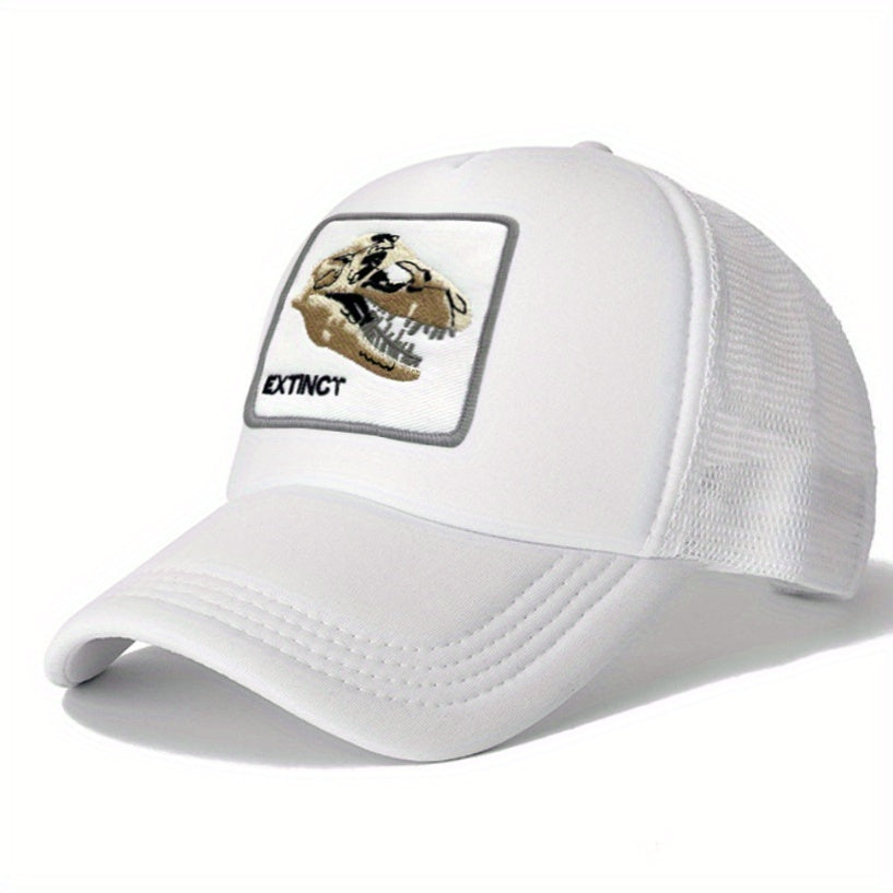 Dinosaur Skull Embroidery Baseball Cap