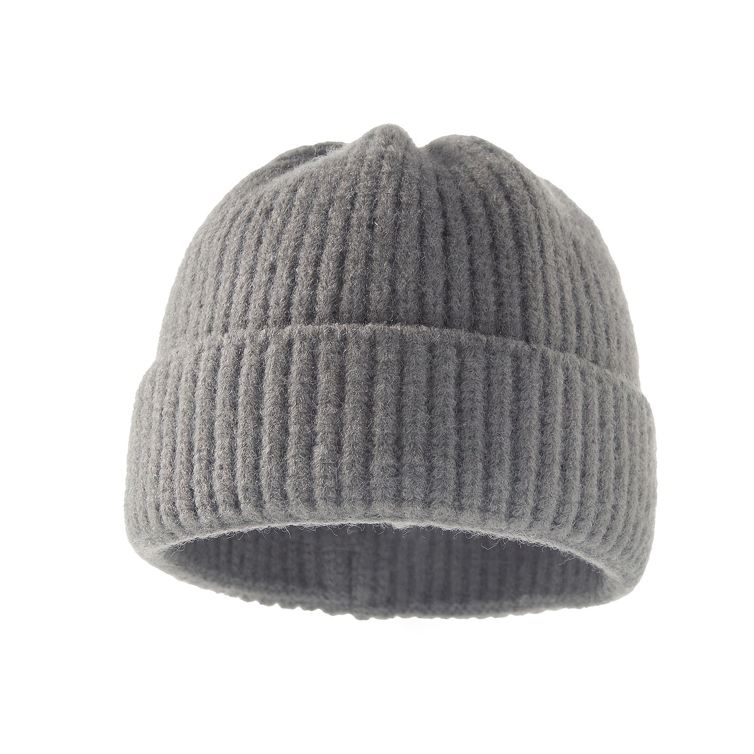 Fleece Beanie Hat Winter Knitted Caps Soft Warm Unisex Beanie Hat