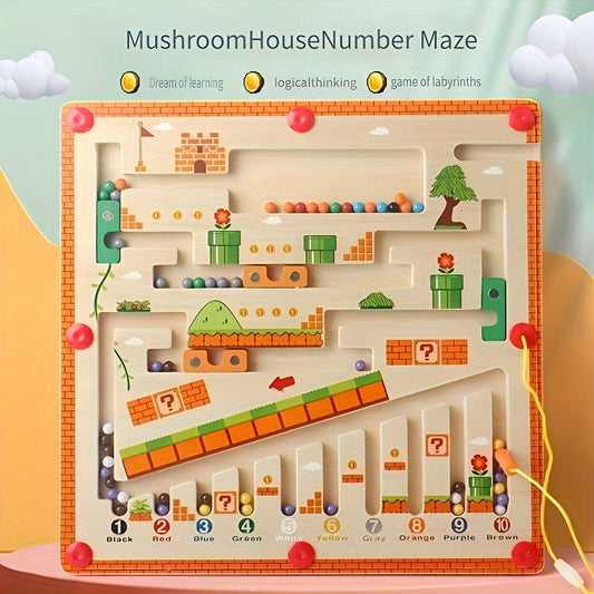 Magnetic Mushroom House Puzzle Sorting Board for Kids