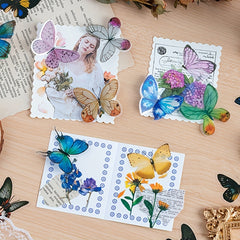 40 Butterfly Cartoon Stickers Pack for Water Cup Notebook Phone Decor
