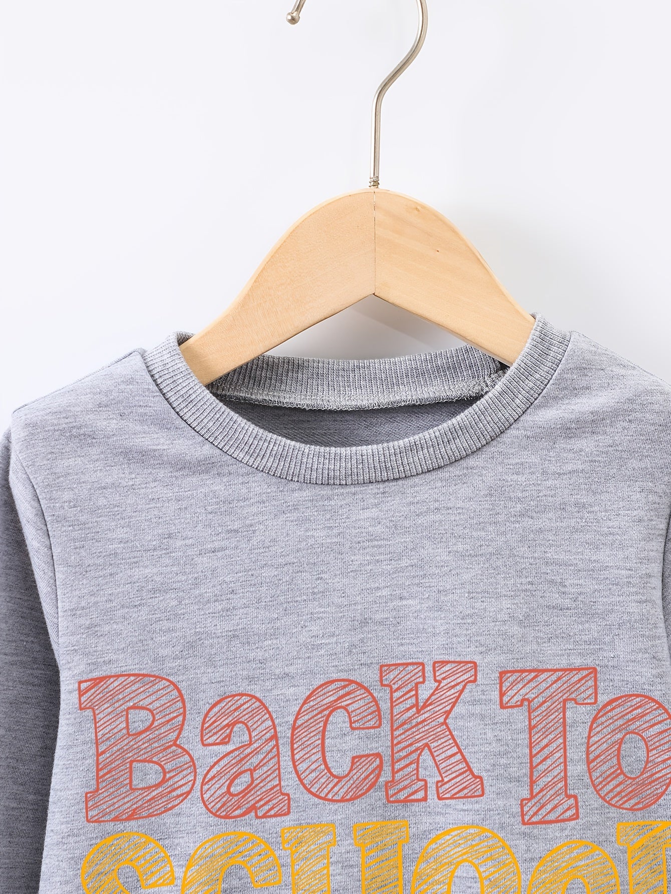 BACK TO SCHOOL Baby Boys Letter Print Sweatshirt