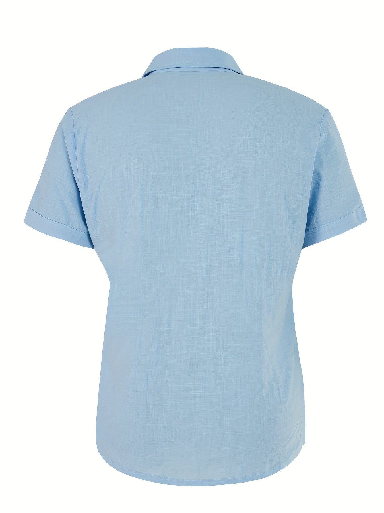 Men's Short Sleeve Casual Shirt with Chest Pockets for Summer
