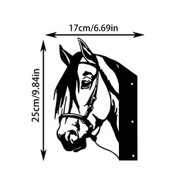 Horse Shape Iron Silhouette Outdoor Fence Ornament Farm Decor