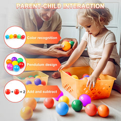125pcs Rainbow Ocean Ball Playset 7 PE Material Non Toxic