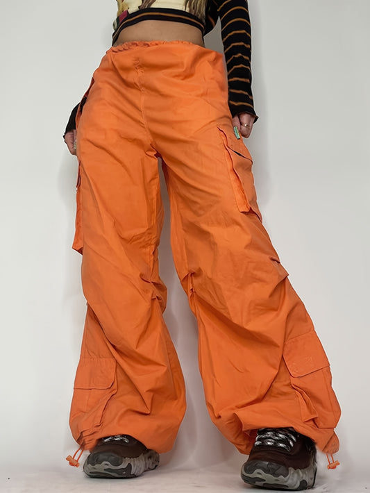 Low Waist Drawstring Loose Leg Pants American Street Sports Casual Hiking Pants