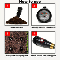 2-in-1 Soil PH Meter & Moisture Tester for Pot Plants