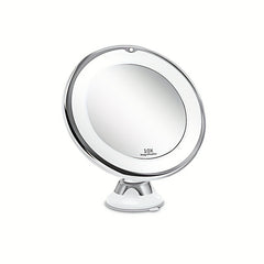 10X Magnifying Makeup Mirror With Lights 3 Lighting Bathroom Shower Mirror