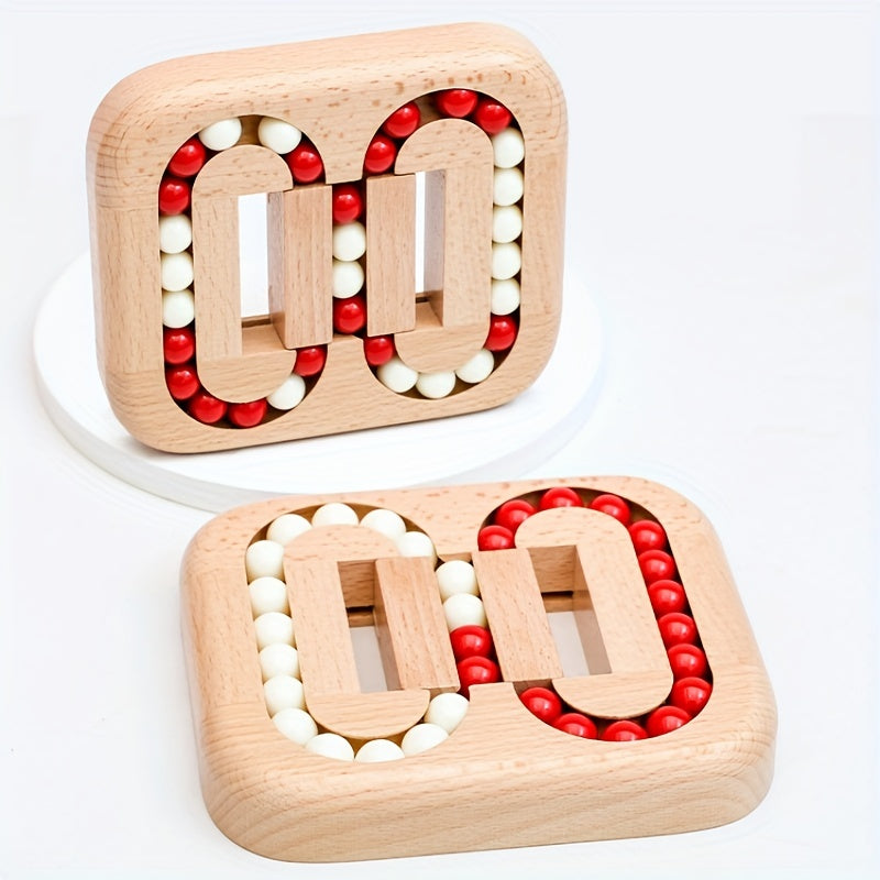 Wooden Flat Roller Ball Kongming Lock Educational Toy