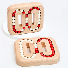 Wooden Flat Roller Ball Kongming Lock Educational Toy
