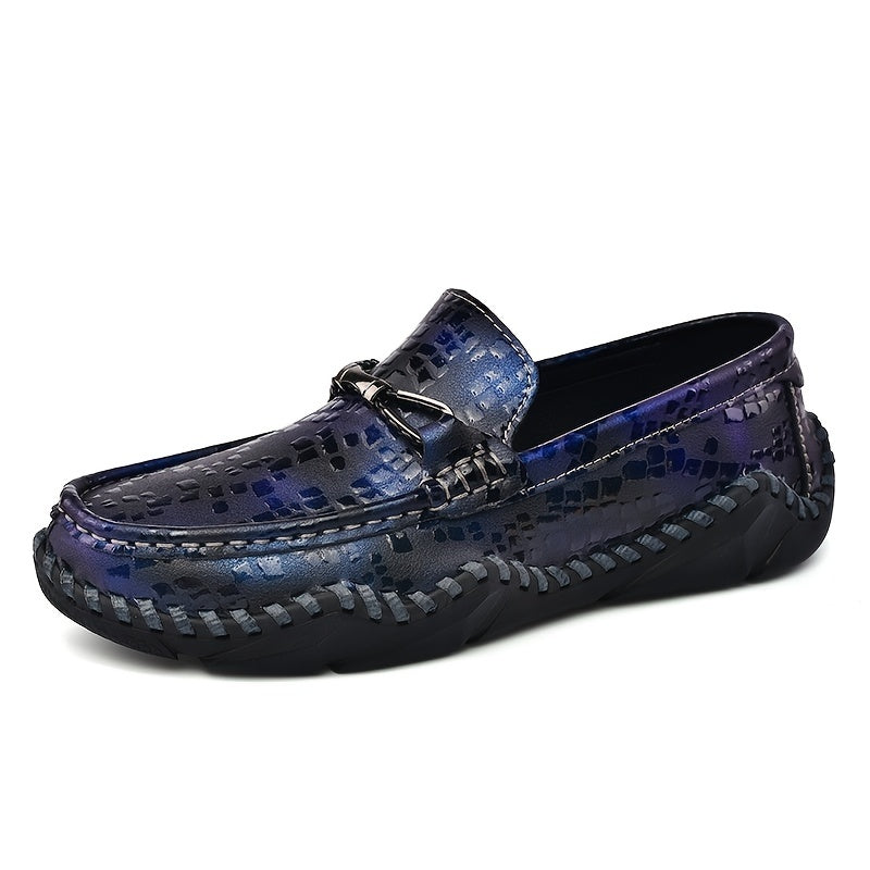 Women's Metal Buckle Flat Loafers Soft Sole Slip-On Shoes