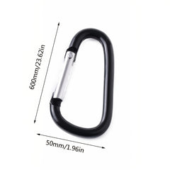 D-Shaped Aluminum Hiking Hooks - Lightweight and Durable Gear