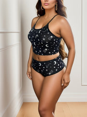  Moon & Star Print Bra & Panty Set