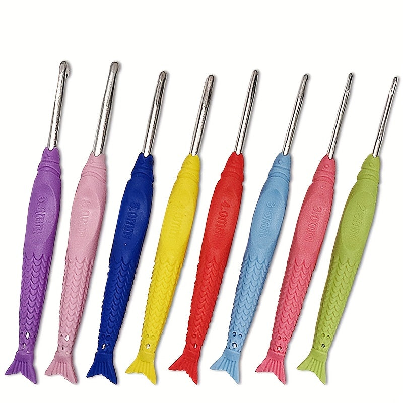 8pcs Sweater Needle Knitting Tools Crochet Fish Hook Set