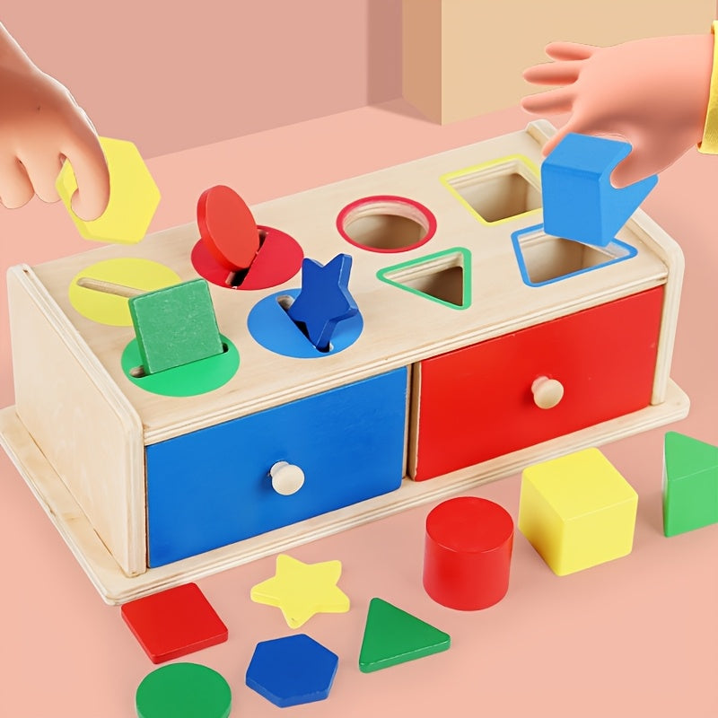 Geometric Shape Coin Box Fine Motor Skills Training Toy