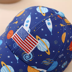 Kids Adjustable Baseball Cap with Starry Sky Embroidery