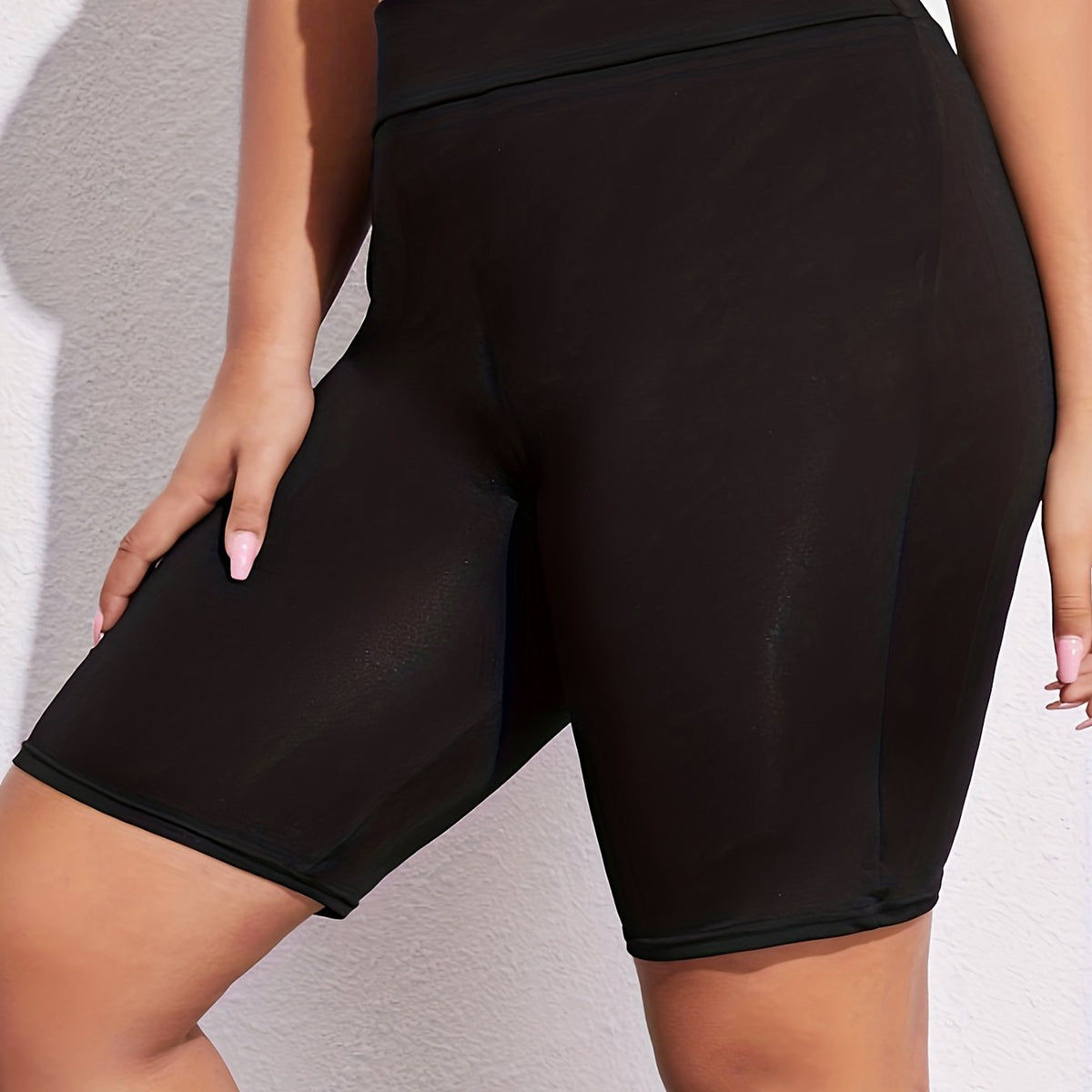 Women's Plus High Rise Skinny Shorts
