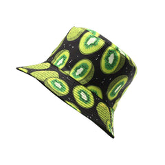 Men's Sunscreen Sunshade Sun Hat Fruit Pattern Print Double-sided Bucket Hat