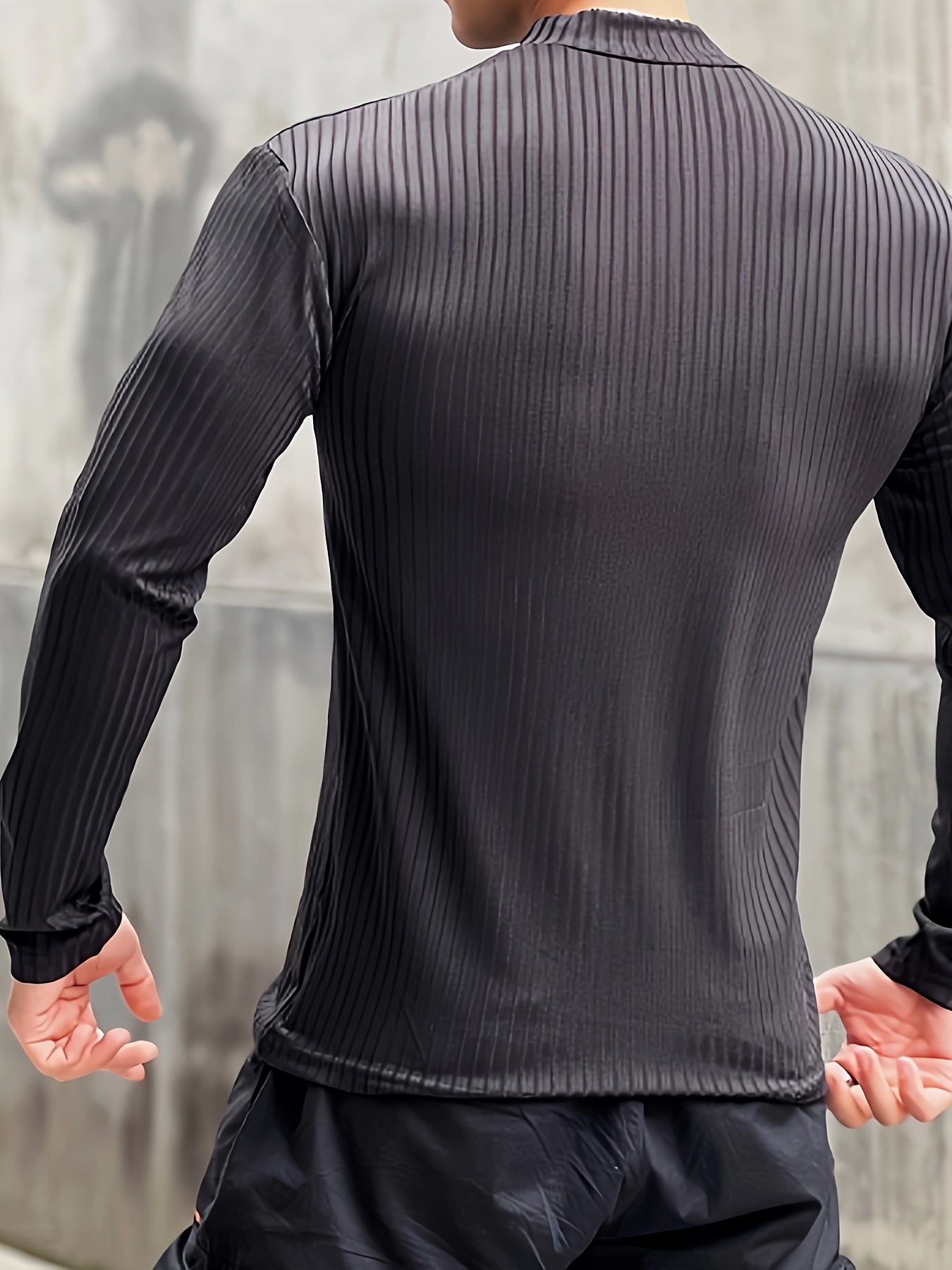 Men's Compression Long Sleeve T-shirt for Fitness Training