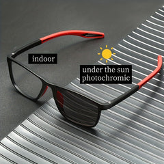 Square Photochromic Sunglasses For Men Ultralight Anti Light