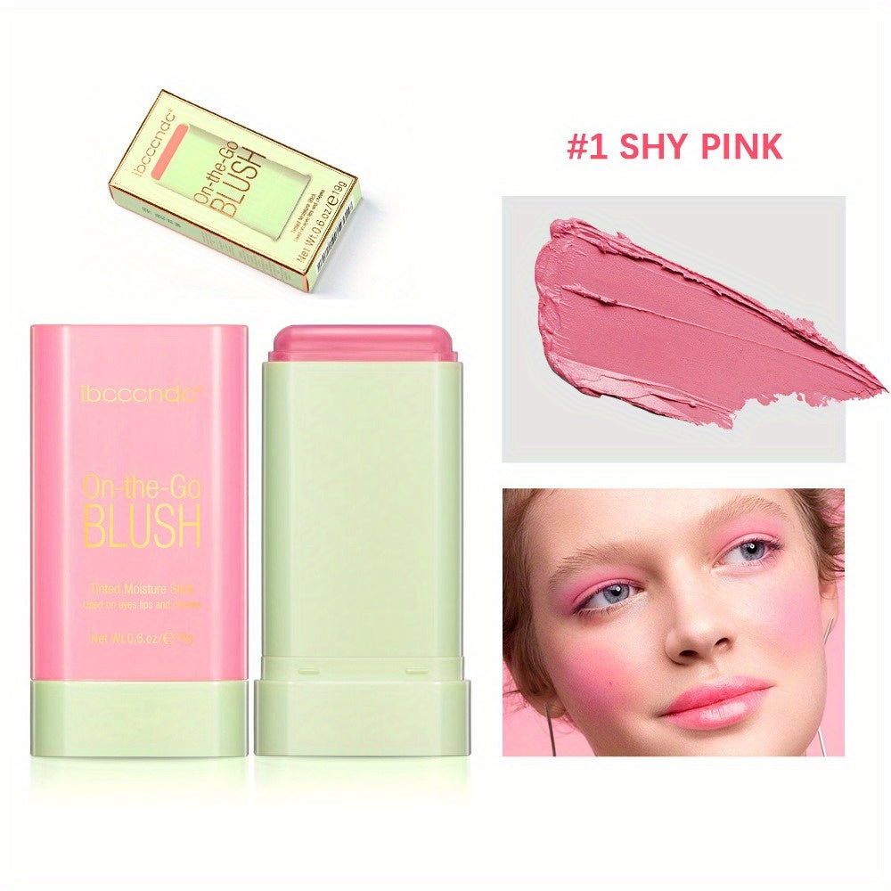 3-in-1 Lipstick Blush Stick Buildable Waterproof Cream
