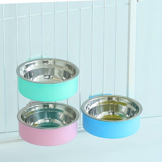 Hanging Pet Dog Bowl Stainless Steel Food And Water Bowl