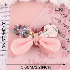 4pcs Plush Cloth Bow Hair Patches for Girls Clothing