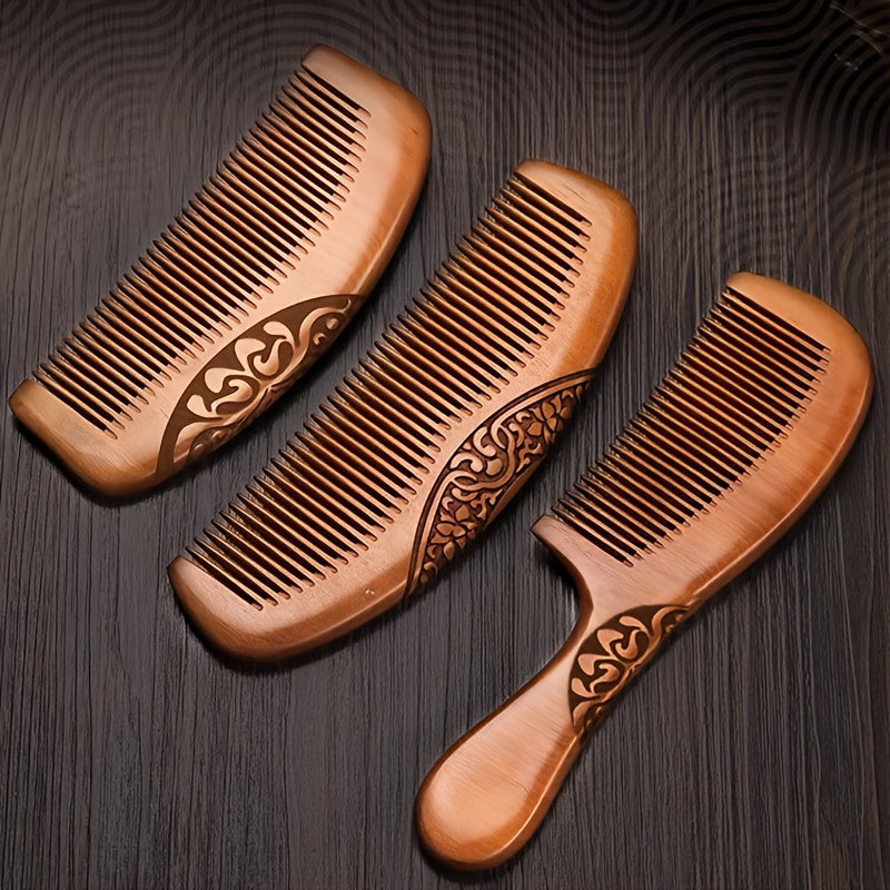 Peach Wood Comb Hair Care Anti Static Comb