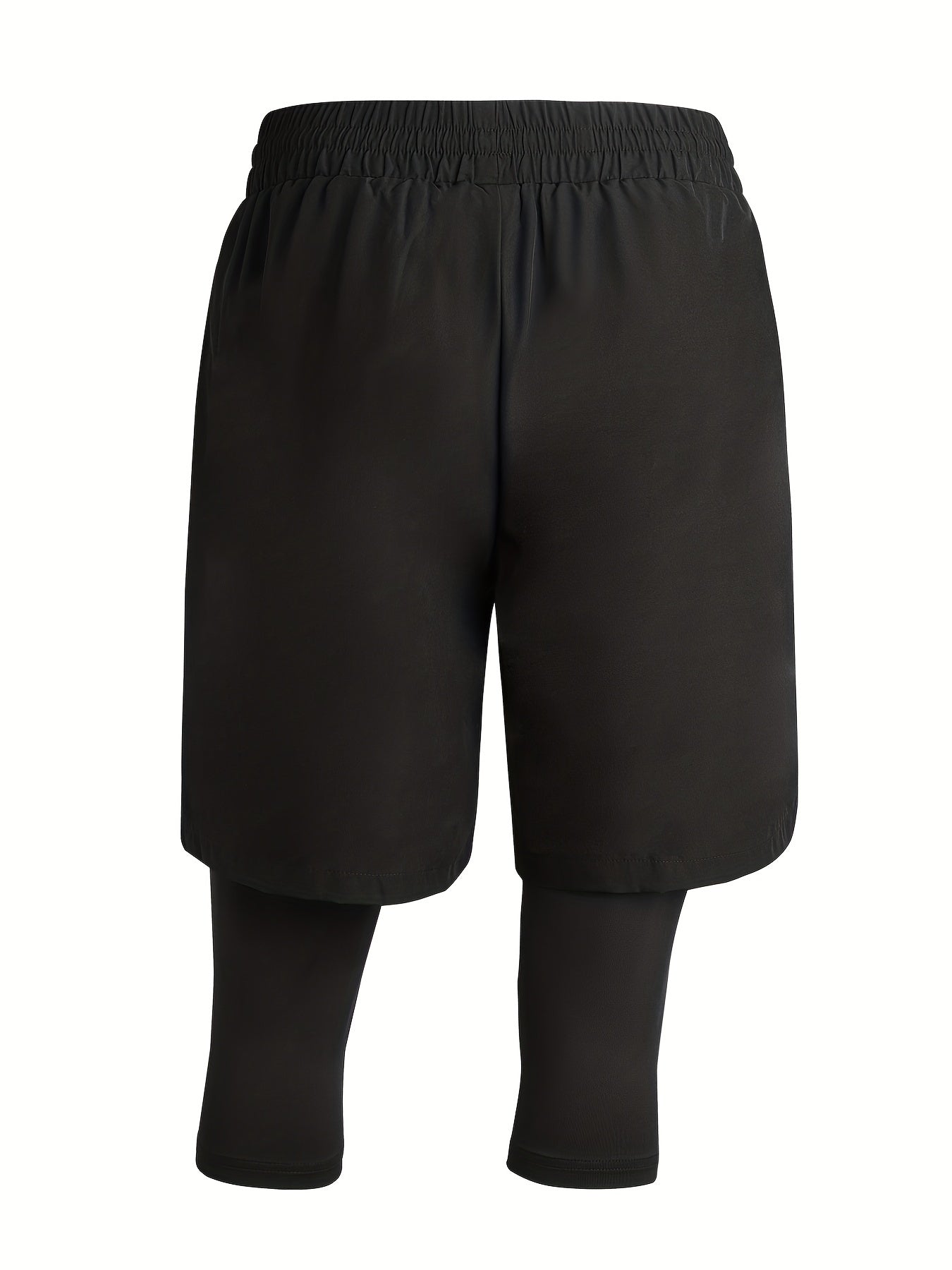 Men's 2-Layer Gym Shorts with Pockets & Drawstring