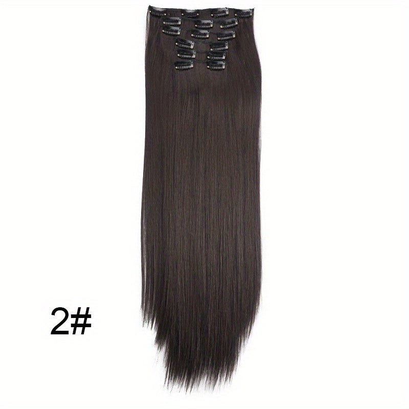 Straight Hair Extensions Invisible Heat Resistant Hairpieces for Women