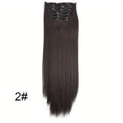 Straight Hair Extensions Invisible Heat Resistant Hairpieces for Women