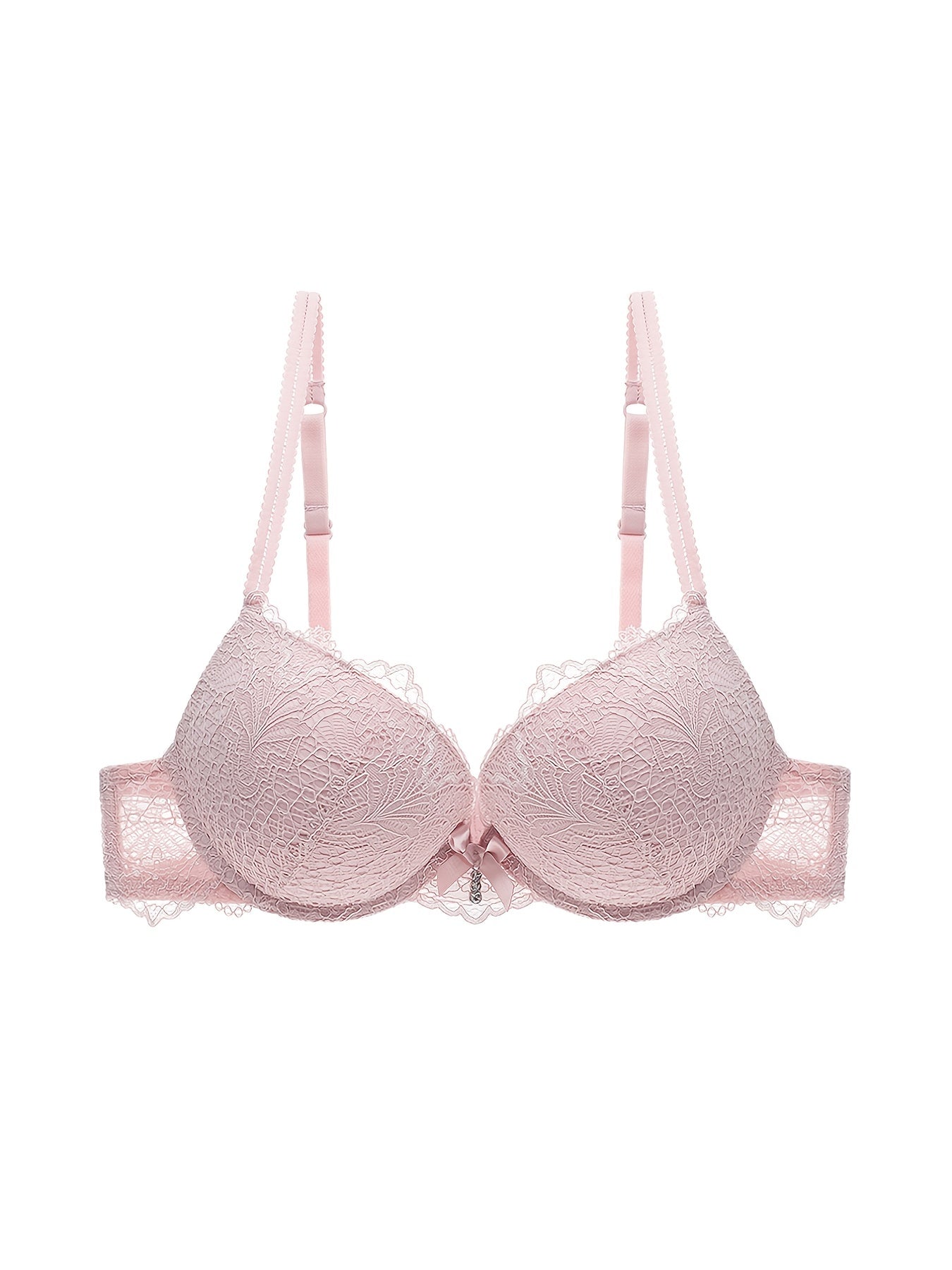Flower Lace Bra Bow Push Up Lingerie