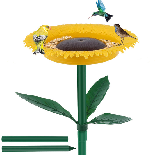 Sunflower Bird Feeder Outdoor Bird Bath Feeders Flower Shape Bird Feeding Tray