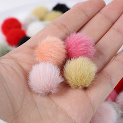 10pcs Mink Plush Pendant With Hole Keychain DIY Jewelry Mixed Y2K Charms