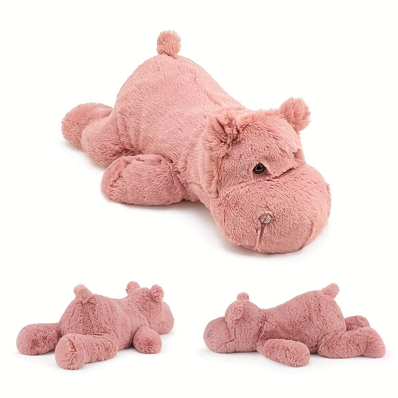 Soft Pink Hippopotamus Plush Toy Gift Room Decoration