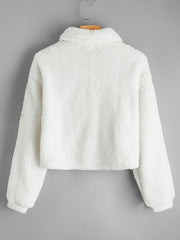 Plush Zip-Front Jacket for Fall & Winter