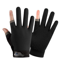 2Pcs Fingerless Fishing Gloves Non-slip Thin Protection