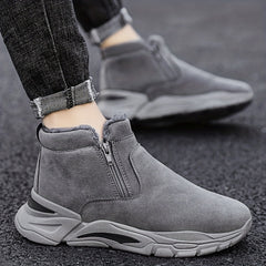 Men's Zipper Boots with Fleece Lining