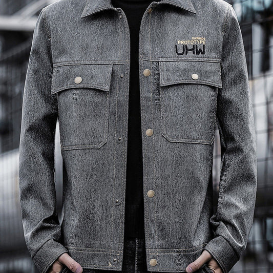 Men's Biker Leather Jacket - Size Up for Best Fit