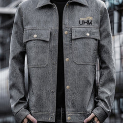 Men's Biker Leather Jacket - Size Up for Best Fit