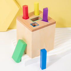 Wooden Shape Sorting Toy with Pegs Hand Eye Coordination Fun