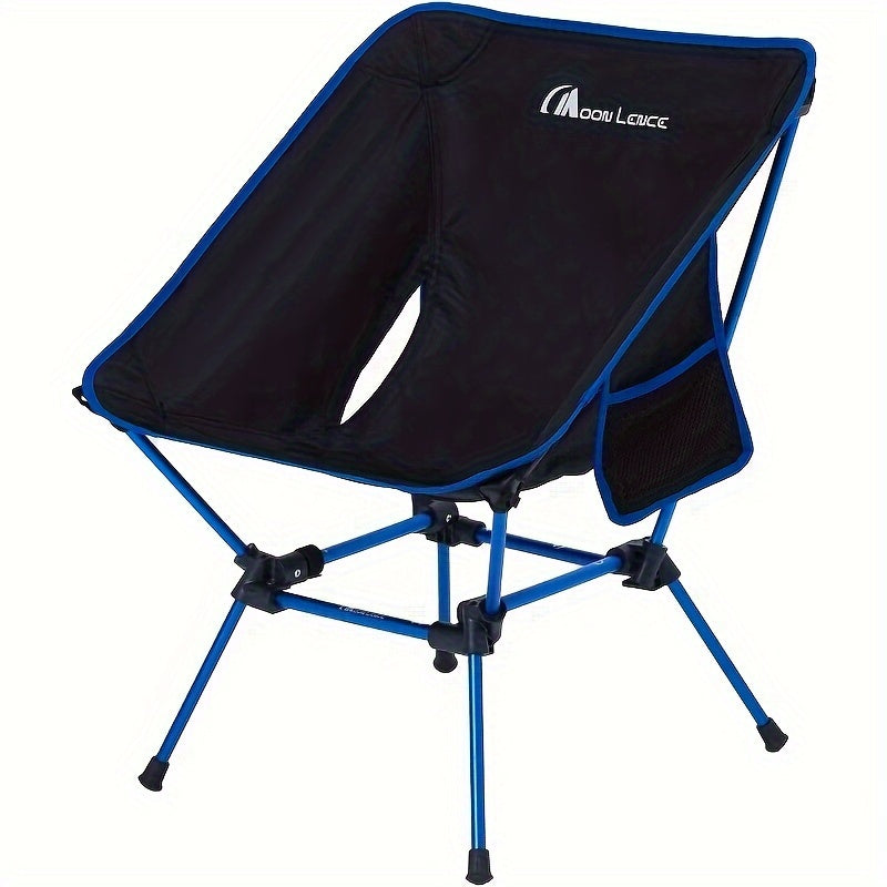Portable Folding Chair with Side Pockets for Outdoor Hiking
