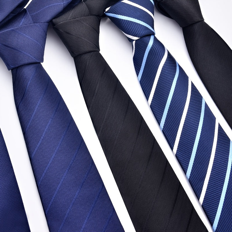 Men's Striped Jacquard Polyester Silk Tie