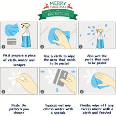 Christmas Electrostatic Stickers Double Sided Wall Window Adsorption No Glue