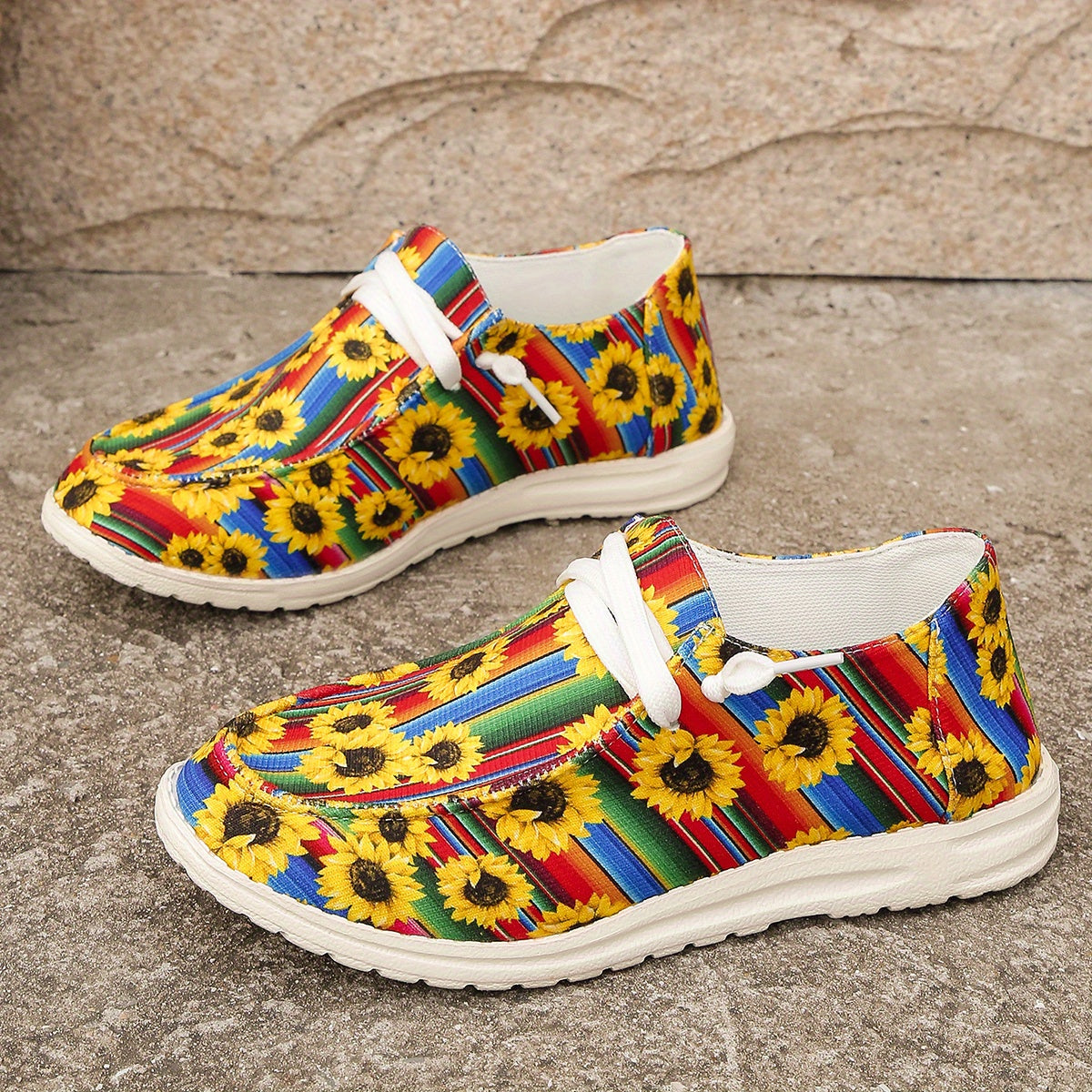 Women's Floral Canvas Shoes Lightweight Slip On Comfy Daily Shoes